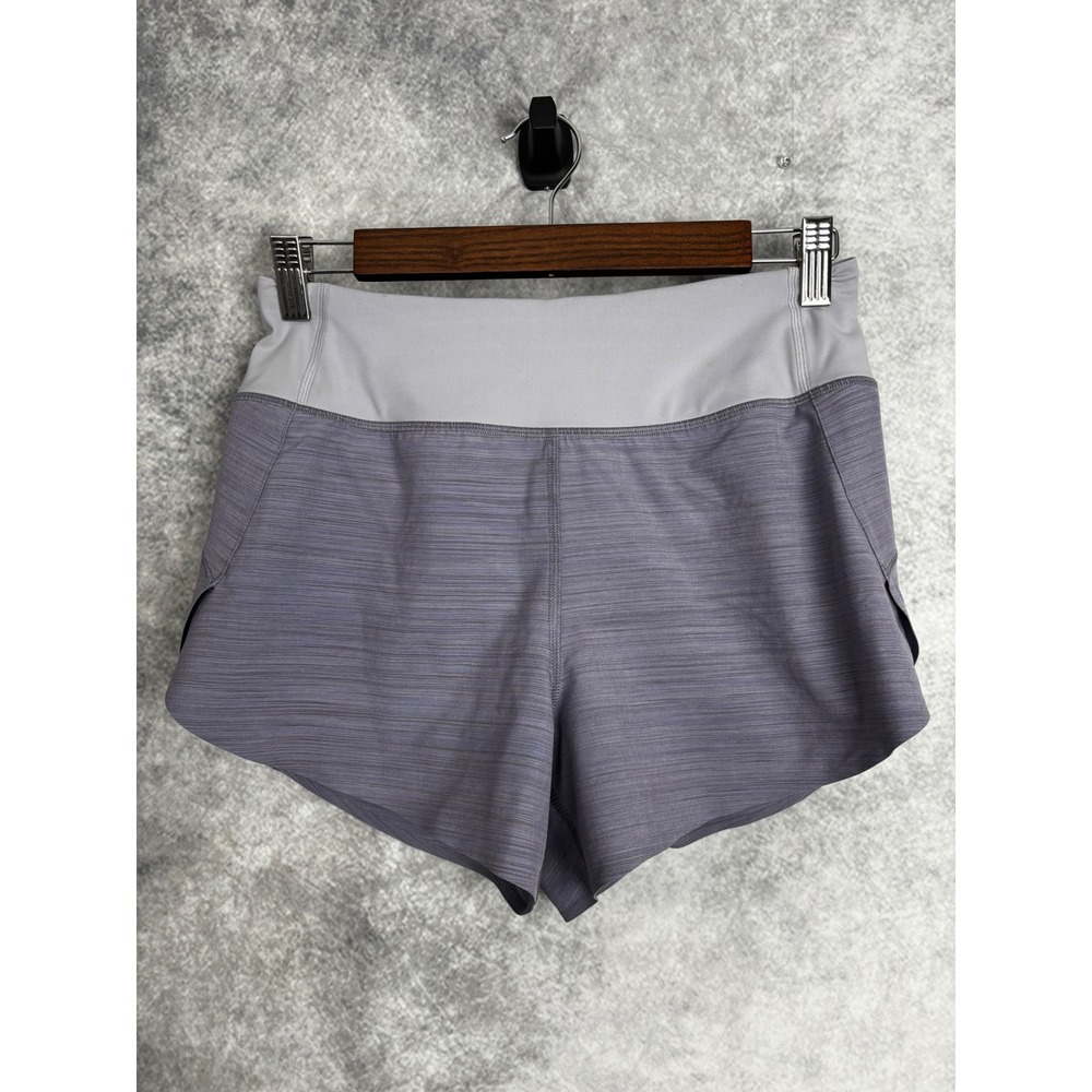 Athleta Run With It Textured 3.5" Shorts Purple Space Dye Athletic Lined Size XS